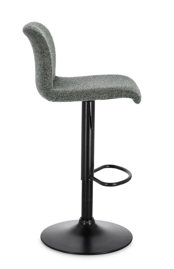 Scaun Bar Rotativ Tapițat Textil Verde Închis, Rafael Bizzotto - Imagine 6