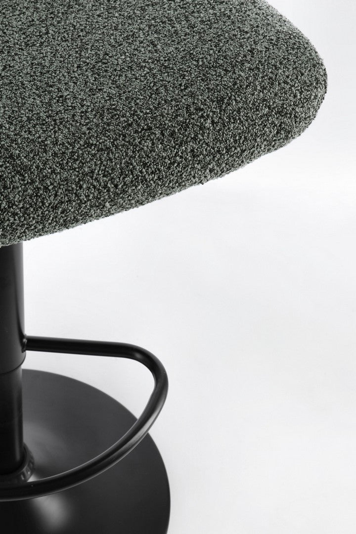Scaun Bar Rotativ Tapițat Textil Verde Închis, Rafael Bizzotto - Imagine 8