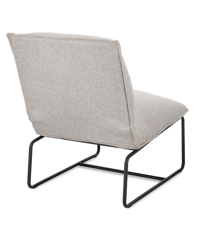 Fotoliu Lounge Reclinabil Tapițat Bej, Galene Natural Bizzotto - Imagine 2