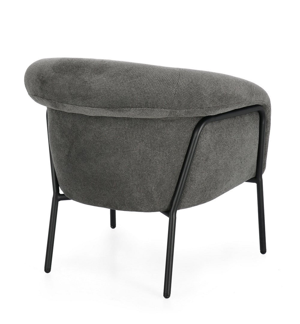 Fotoliu Tapițat Textil Gri, Camila Dark Bizzotto - Imagine 2