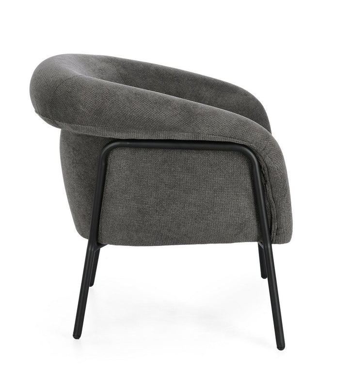 Fotoliu Tapițat Textil Gri, Camila Dark Bizzotto - Imagine 6