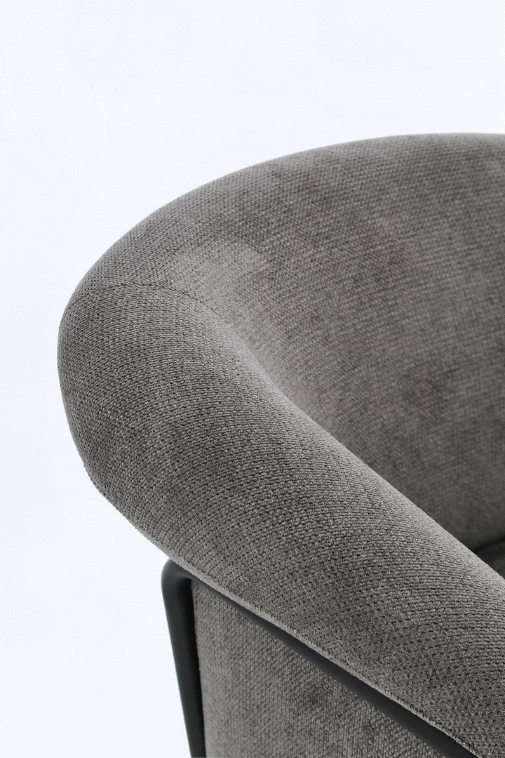 Fotoliu Tapițat Textil Gri, Camila Dark Bizzotto - Imagine 7
