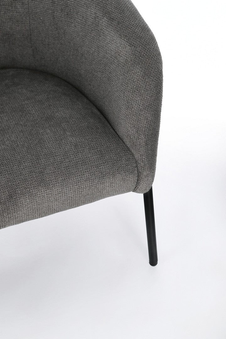 Fotoliu Tapițat Textil Gri, Camila Dark Bizzotto - Imagine 8