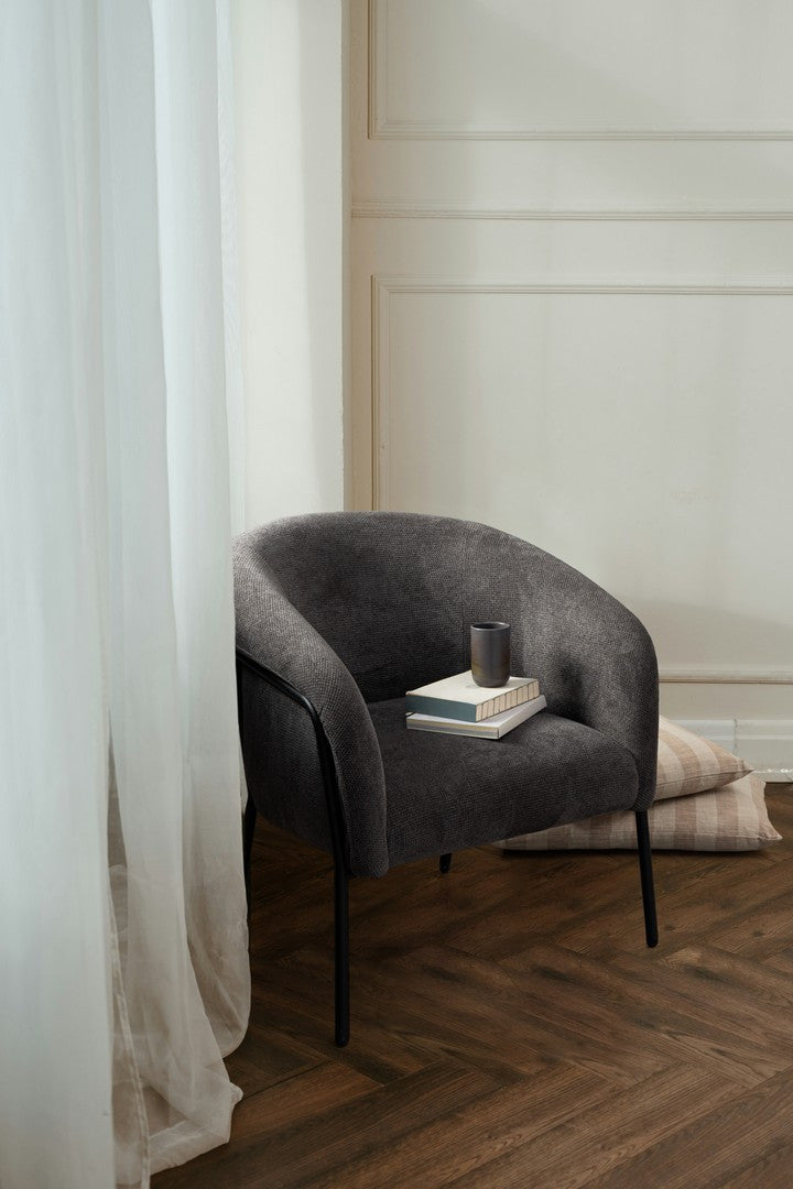Fotoliu Tapițat Textil Gri, Camila Dark Bizzotto - Imagine 9