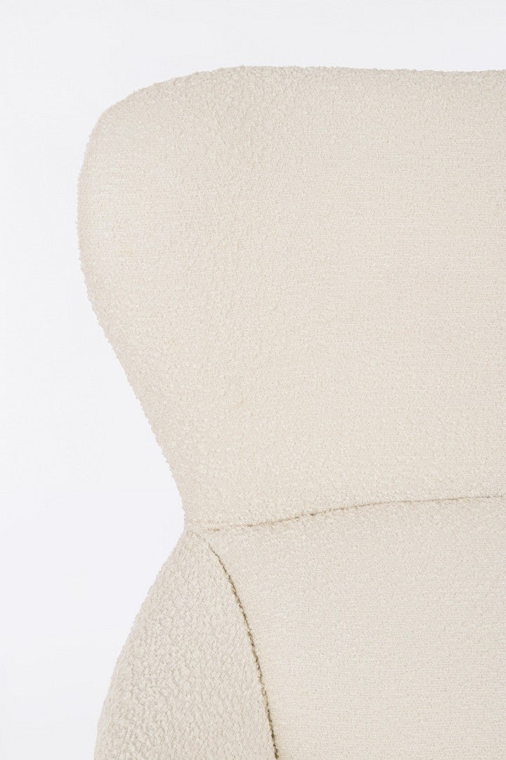 Fotoliu Rotativ Tapițat Textil Bej, Hailey Snow Bizzotto - Imagine 7