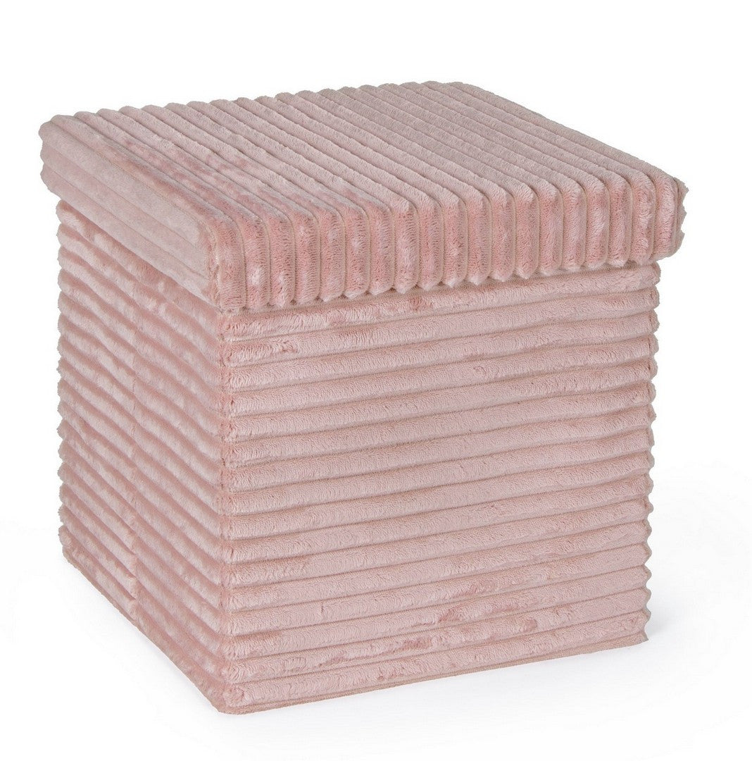 Pouf Pliabil Tapițat Catifea Blush, Sedona Bizzotto - Imagine 1