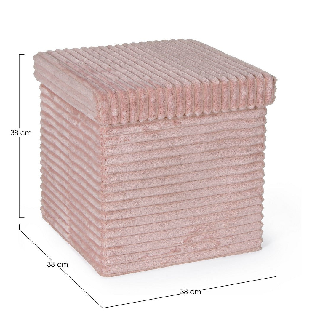 Pouf Pliabil Tapițat Catifea Blush, Sedona Bizzotto - Imagine 2