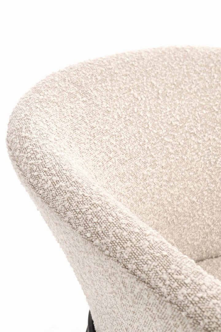 Fotoliu Tapițat Textil Bej, Puka Ivory Bizzotto - Imagine 6