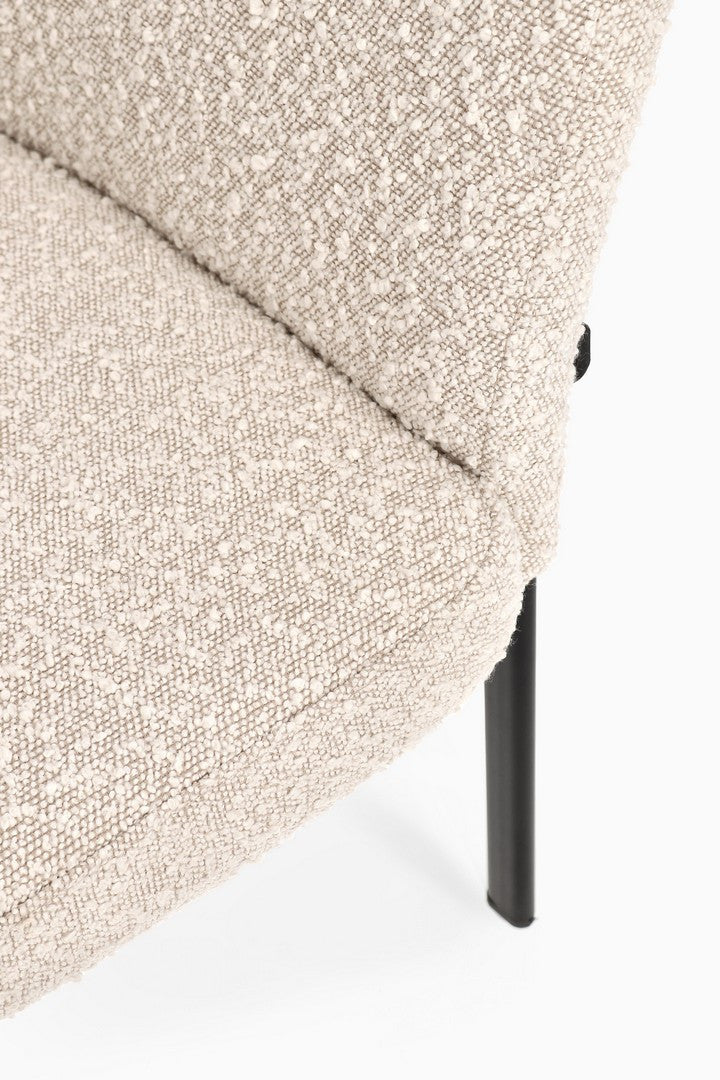 Fotoliu Tapițat Textil Bej, Puka Ivory Bizzotto - Imagine 7