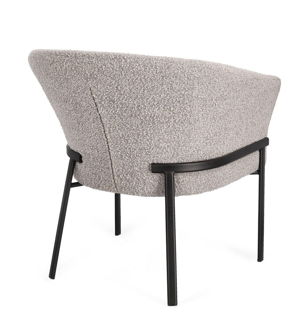 Fotoliu Tapițat Textil Gri, Puka Smoke Bizzotto - Imagine 2