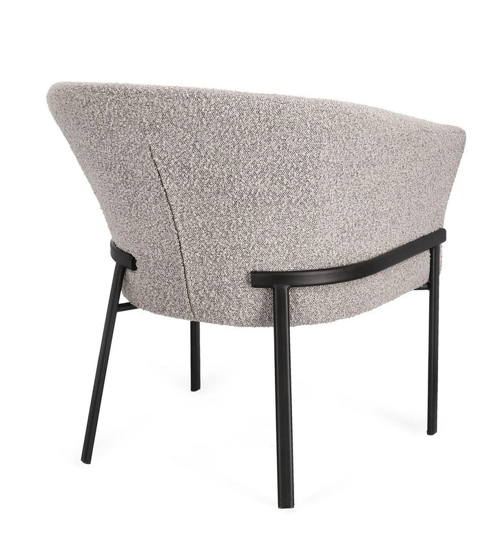 Fotoliu Tapițat Textil Gri, Puka Smoke Bizzotto - Imagine 2