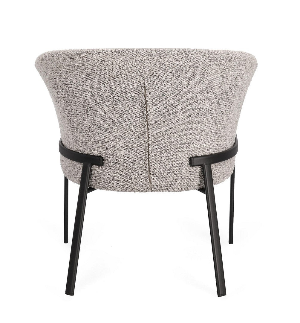 Fotoliu Tapițat Textil Gri, Puka Smoke Bizzotto - Imagine 4