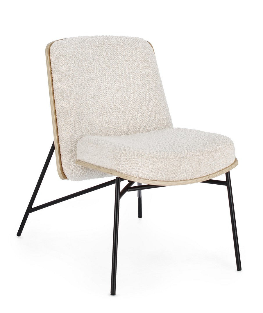 Fotoliu Tapițat Boucle Ivory, Emerson Bizzotto - Imagine 1