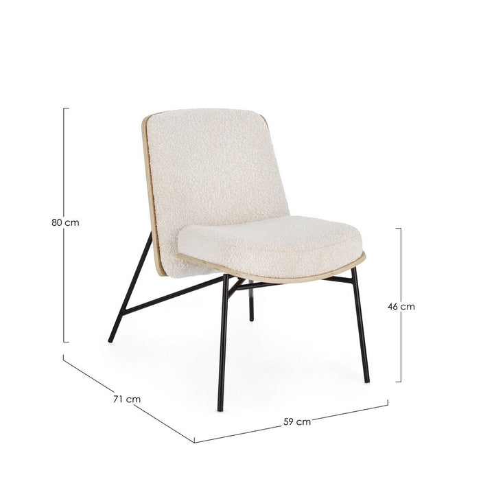 Fotoliu Tapițat Boucle Ivory, Emerson Bizzotto - Imagine 3