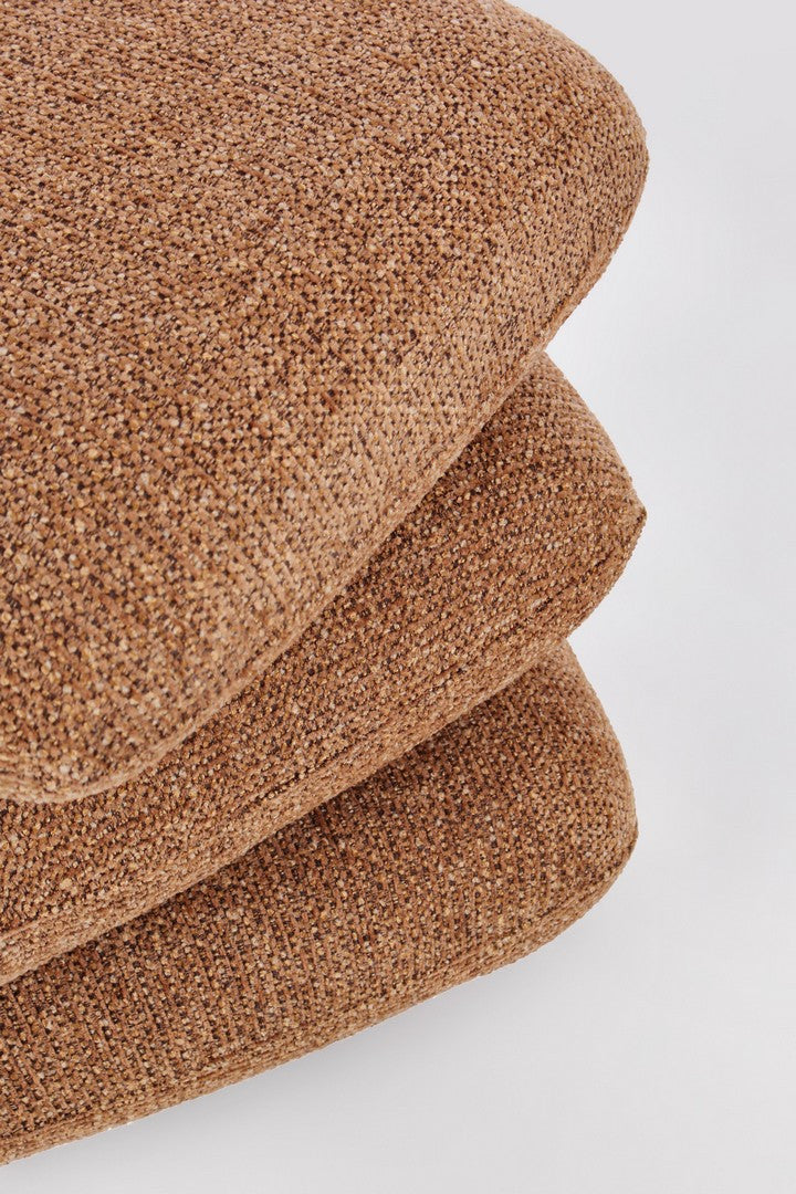 Pouf Modern Tapițat Bouclé Terracotta, Antara Bizzotto - Imagine 5