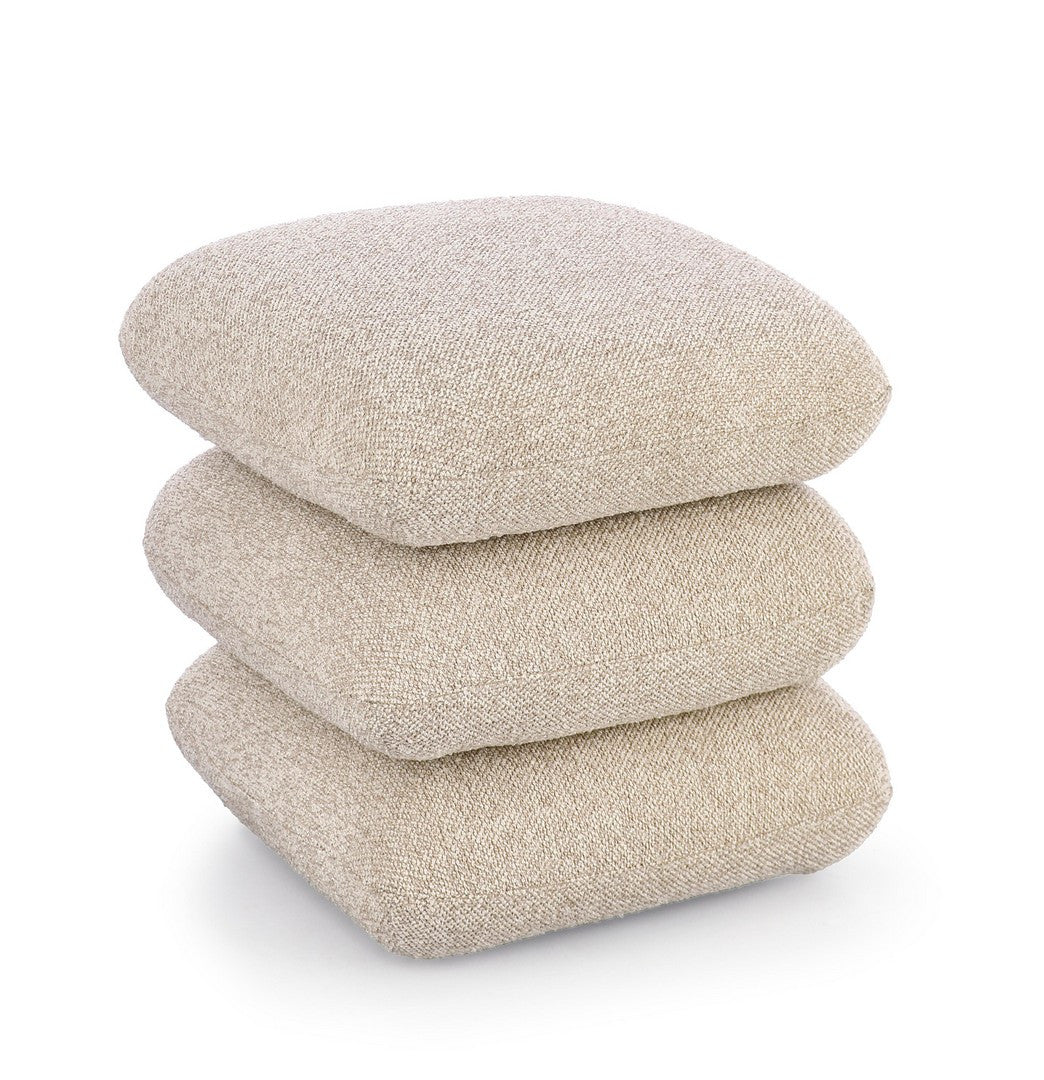 Pouf Modern Tapițat Bej, Antara Bizzotto - Imagine 1