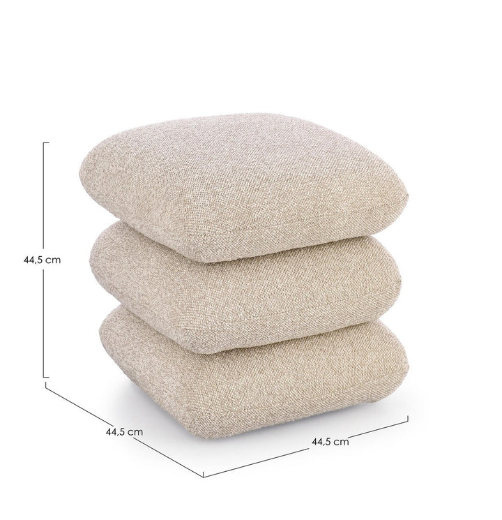 Pouf Modern Tapițat Bej, Antara Bizzotto - Imagine 2