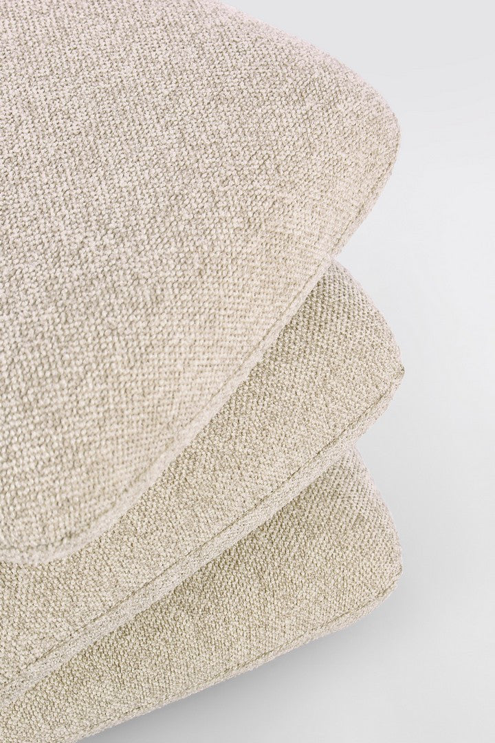 Pouf Modern Tapițat Bej, Antara Bizzotto - Imagine 5