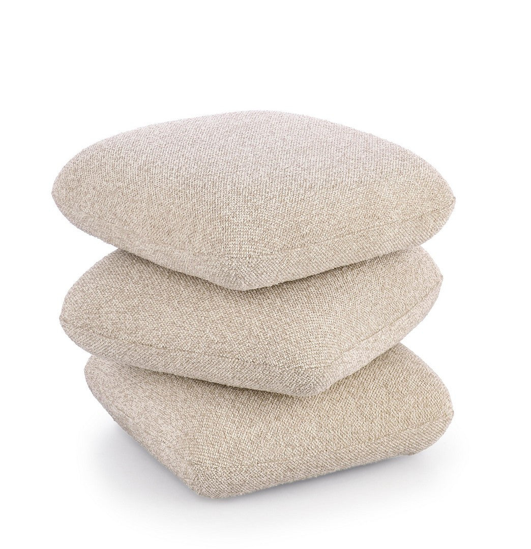 Pouf Modern Tapițat Bej, Antara Bizzotto - Imagine 6