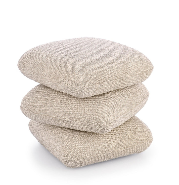 Pouf Modern Tapițat Bej, Antara Bizzotto - Imagine 6