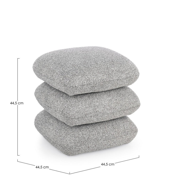 Pouf Modern Tapițat Gri, Antara Bizzotto - Imagine 2