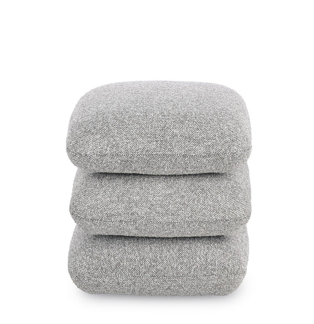 Pouf Modern Tapițat Gri, Antara Bizzotto - Imagine 3