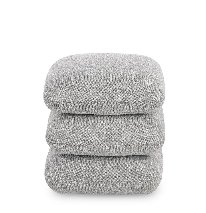 Pouf Modern Tapițat Gri, Antara Bizzotto - Imagine 3