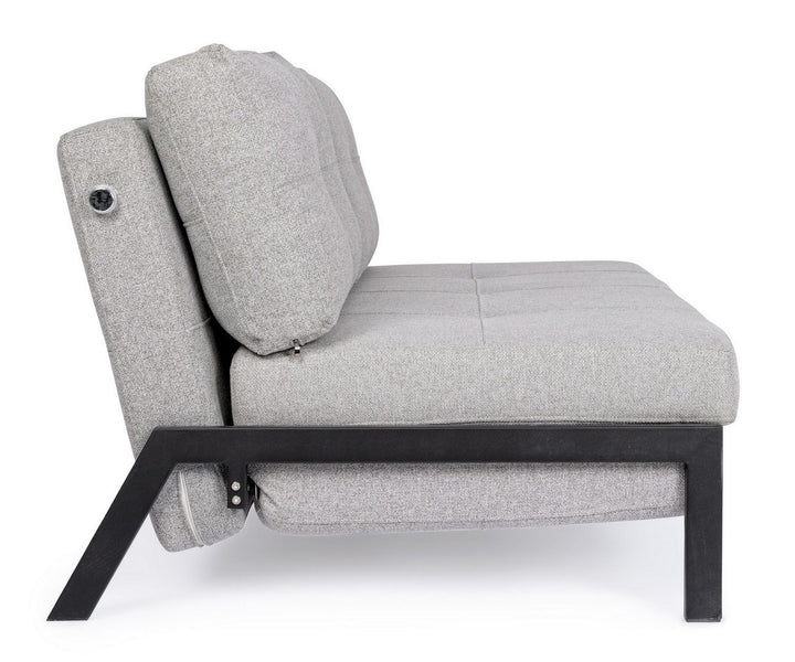 Canapea Extensibilă Tapițată Textil Bej, Hayden Bizzotto - Imagine 5