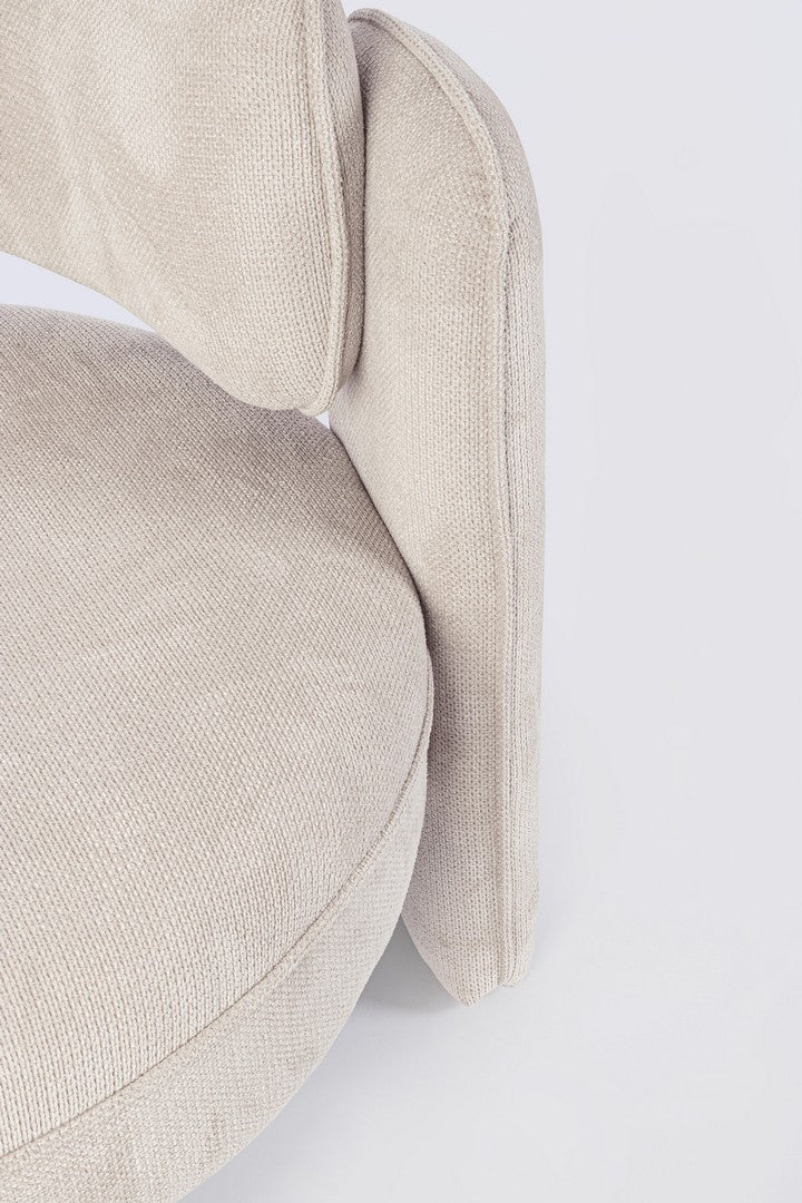 Fotoliu Tapițat Textil Bej, Aisha Bizzotto - Imagine 8