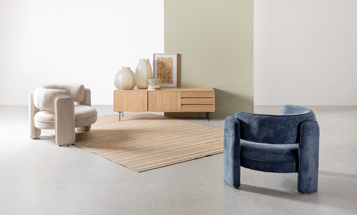 Fotoliu Tapițat Textil Bej, Aisha Bizzotto - Imagine 10