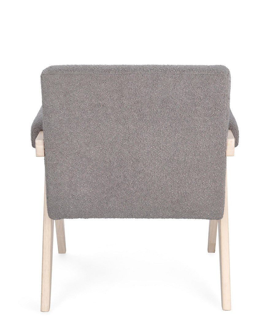 Fotoliu Tapițat Textil Gri, Faiza Taupe Bizzotto - Imagine 5