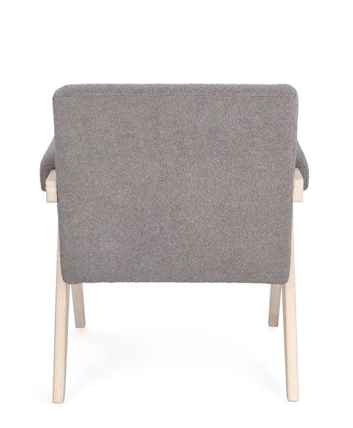 Fotoliu Tapițat Textil Gri, Faiza Taupe Bizzotto - Imagine 5
