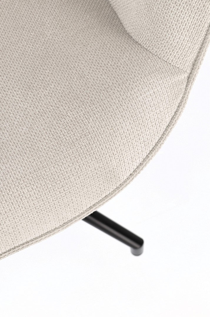 Fotoliu Rotativ Tapițat Textil Bej, Inas Bizzotto - Imagine 8