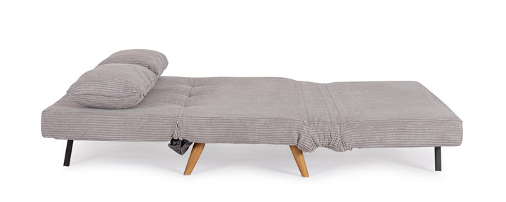 Canapea Extensibilă Tapițată Textil Gri, Walker Taupe Bizzotto - Imagine 5