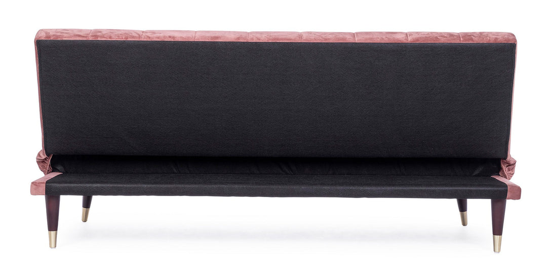 Canapea Extensibilă Tapițată Catifea Roz, Alma Blush Bizzotto - Imagine 4