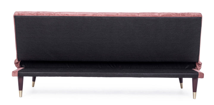 Canapea Extensibilă Tapițată Catifea Roz, Alma Blush Bizzotto - Imagine 4