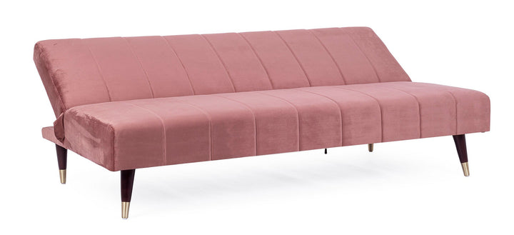 Canapea Extensibilă Tapițată Catifea Roz, Alma Blush Bizzotto - Imagine 10
