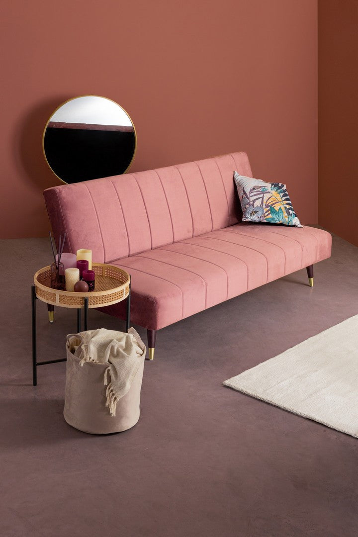 Canapea Extensibilă Tapițată Catifea Roz, Alma Blush Bizzotto - Imagine 11