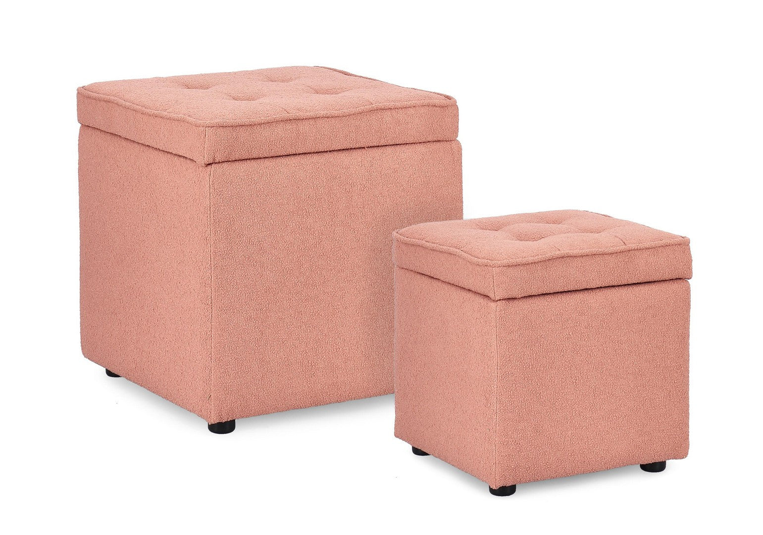 Set Pouf Depozitare Tapițat Blush, Derrick Bizzotto - Imagine 2