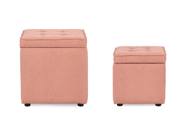 Set Pouf Depozitare Tapițat Blush, Derrick Bizzotto - Imagine 3
