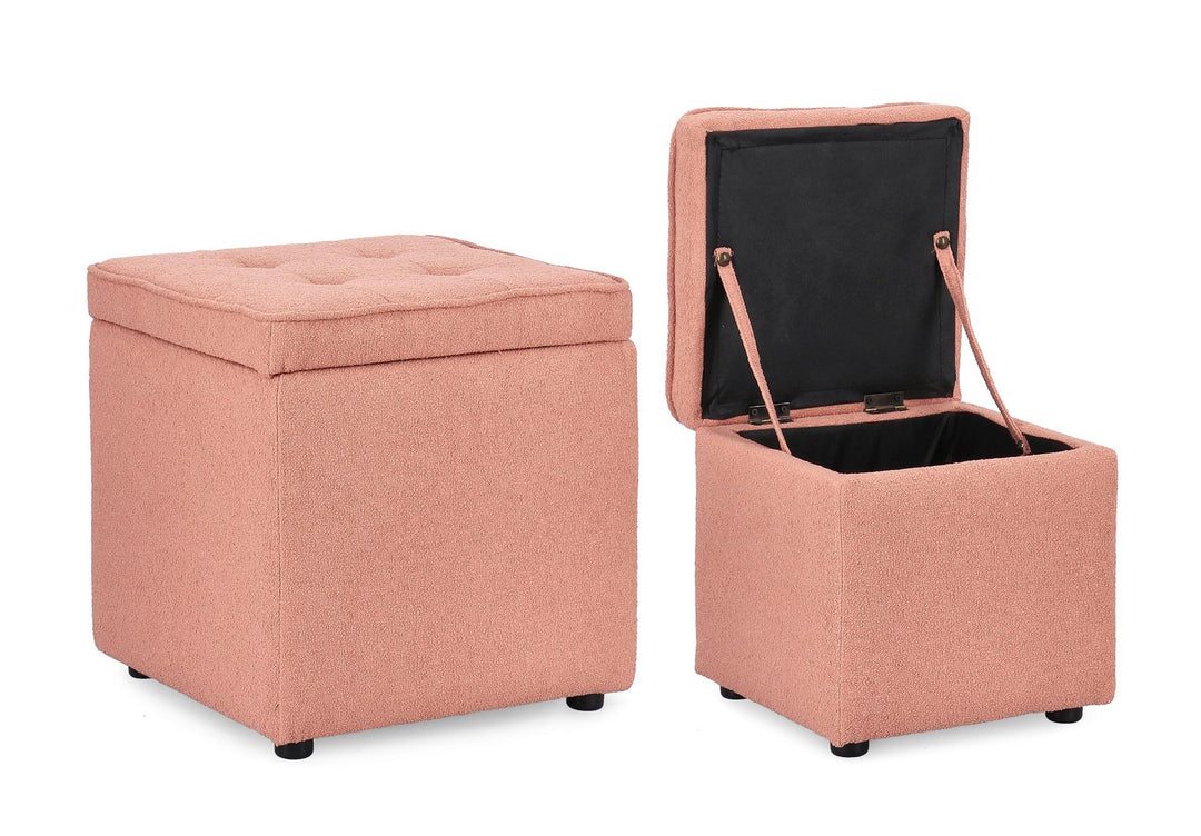 Set Pouf Depozitare Tapițat Blush, Derrick Bizzotto - Imagine 5