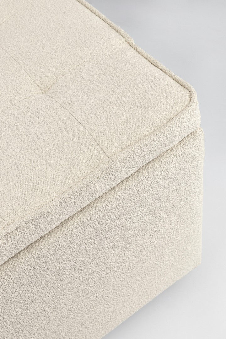 Set Pouf Depozitare Tapițat Boucle Bej, Derrick Bizzotto - Imagine 4