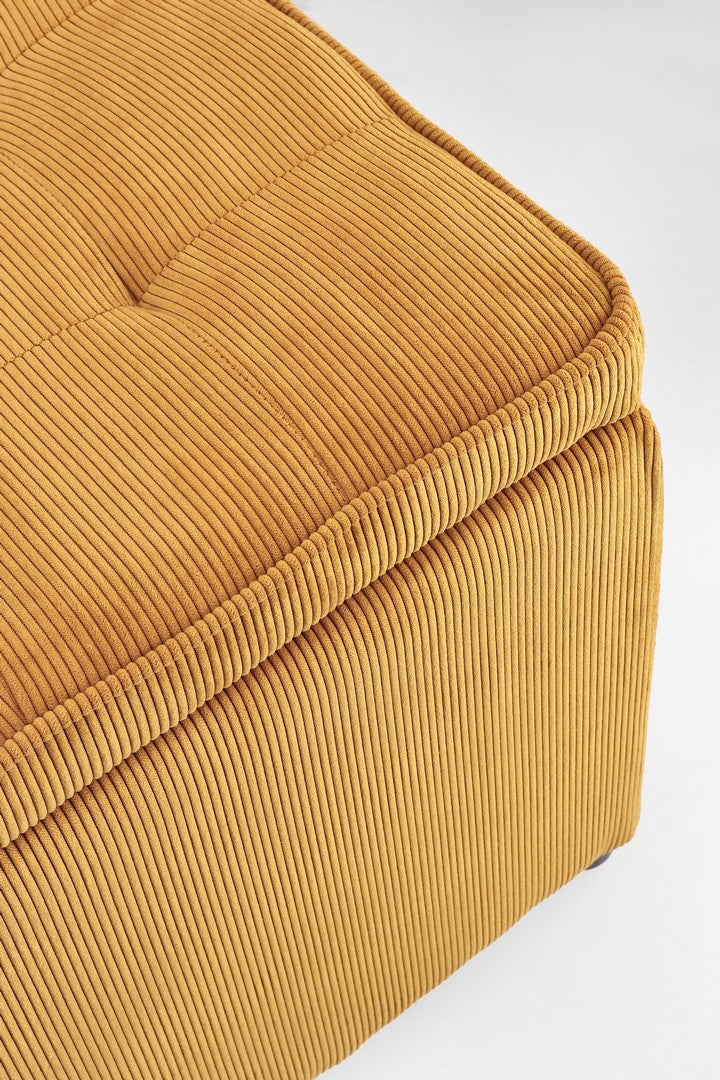 Set Pouf Depozitare Tapițat Catifea Ocru, Dylan Bizzotto - Imagine 4