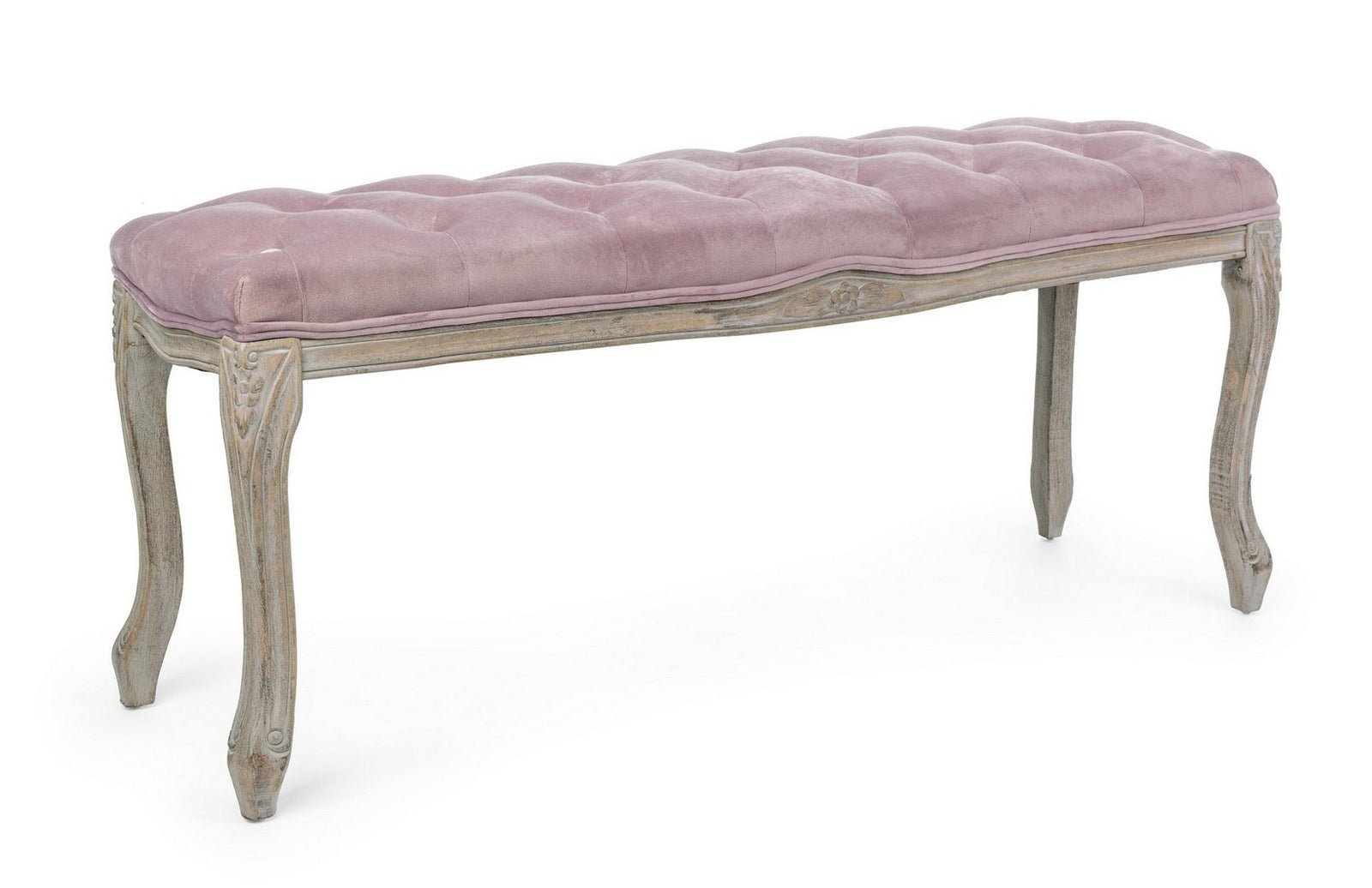 Bancă Tapițată Catifea Roz, Mathilde Woodrose Bizzotto - Imagine 1