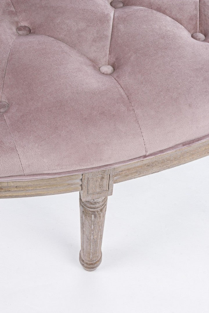 Bancă Tapițată Catifea Roz, Tilde Woodrose Bizzotto - Imagine 5
