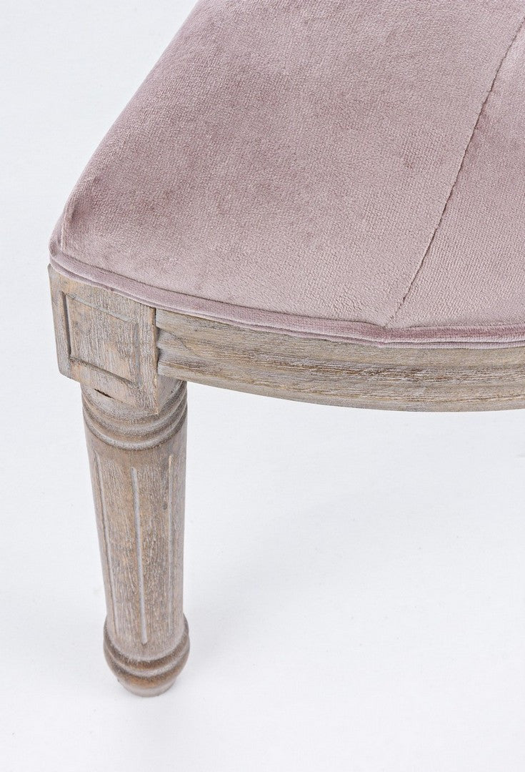 Bancă Tapițată Catifea Roz, Tilde Woodrose Bizzotto - Imagine 6