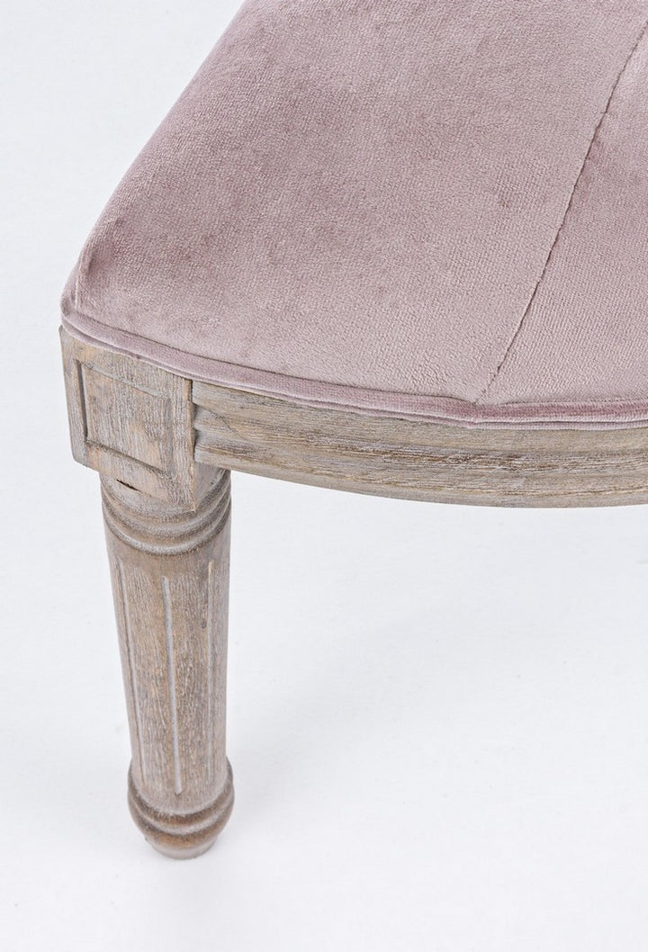 Bancă Tapițată Catifea Roz, Tilde Woodrose Bizzotto - Imagine 6