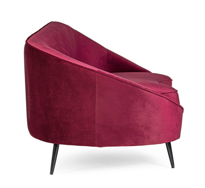 Canapea Glam Catifea Vișinie 2 Locuri, Seraphin Bizzotto - Imagine 5