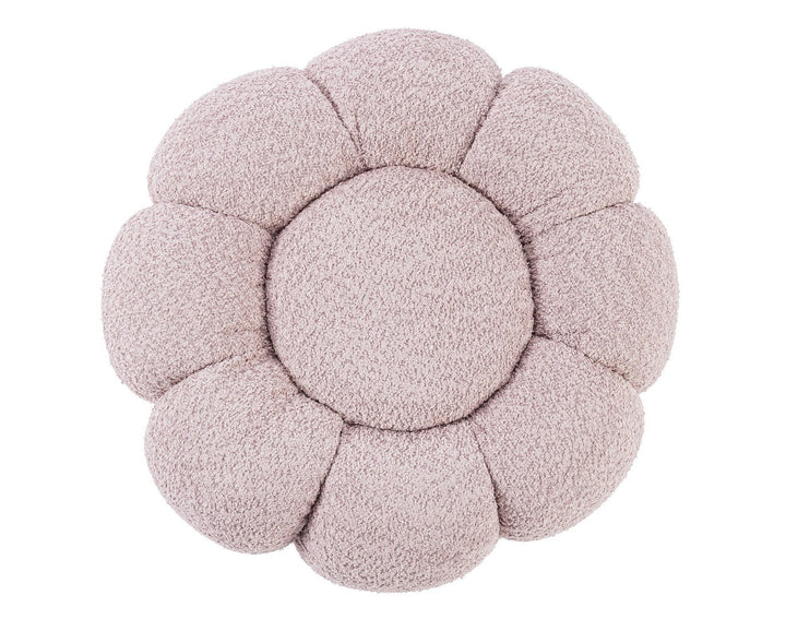 Pouf Glam Tapițat Bouclé Roz Antique, Florel Bizzotto - Imagine 4
