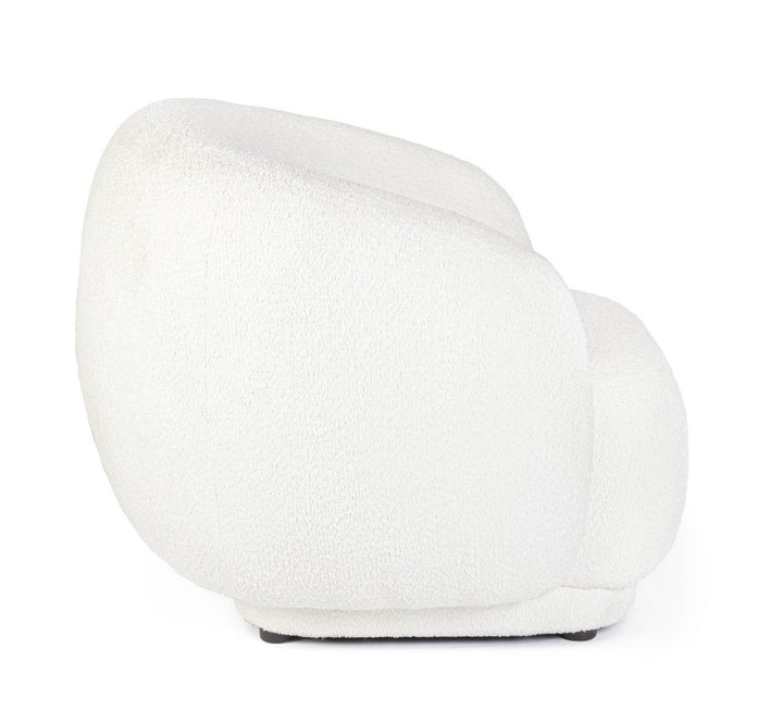 Fotoliu Tapițat Bouclé Alb, Tecla Bizzotto - Imagine 6
